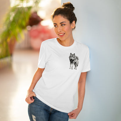 100% Organic Cotton T-shirt - Realistic Design - Wolf - Unisex