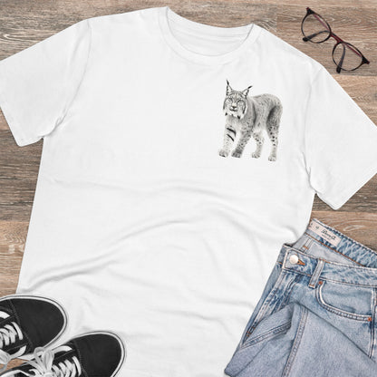 100% Organic Cotton T-shirt - Realistic Design - Lynx - Unisex