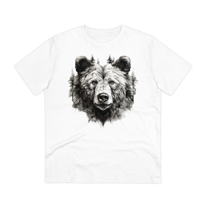 100% Organic Cotton T-shirt - Wild Design - Bear Mix With Nature - Unisex