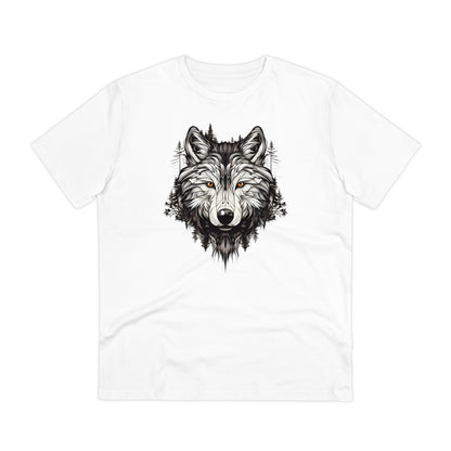 100% Organic Cotton T-shirt - Wild Design - Wolf Mix With Nature - Unisex