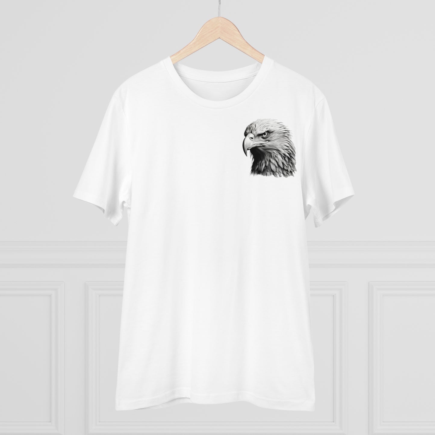 100% Organic Cotton T-shirt - Realistic Design - Eagle Head - Unisex