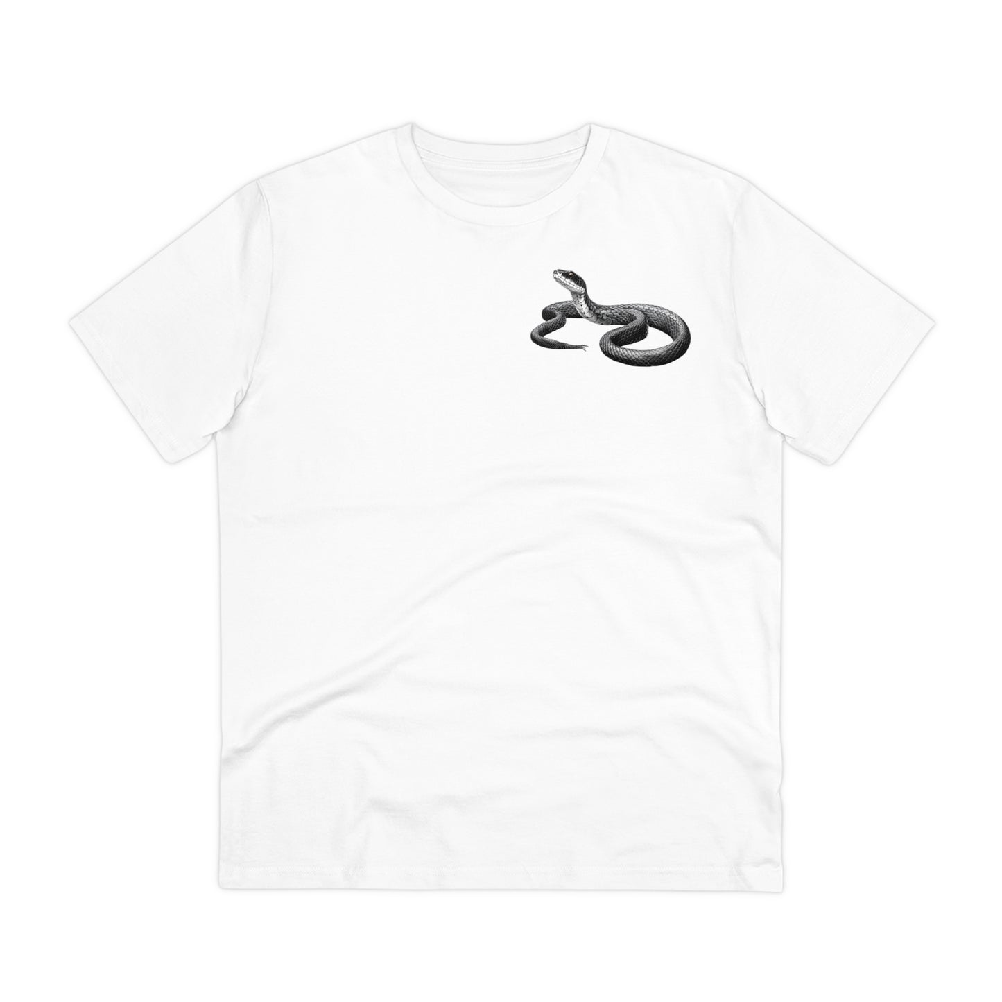 100% Organic Cotton T-shirt - Realistic Design - Snake - Unisex