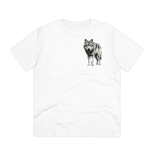 100% Organic Cotton T-shirt - Realistic Design - Wolf - Unisex