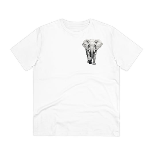 100% Organic Cotton T-shirt - Realistic Design - Elephant - Unisex