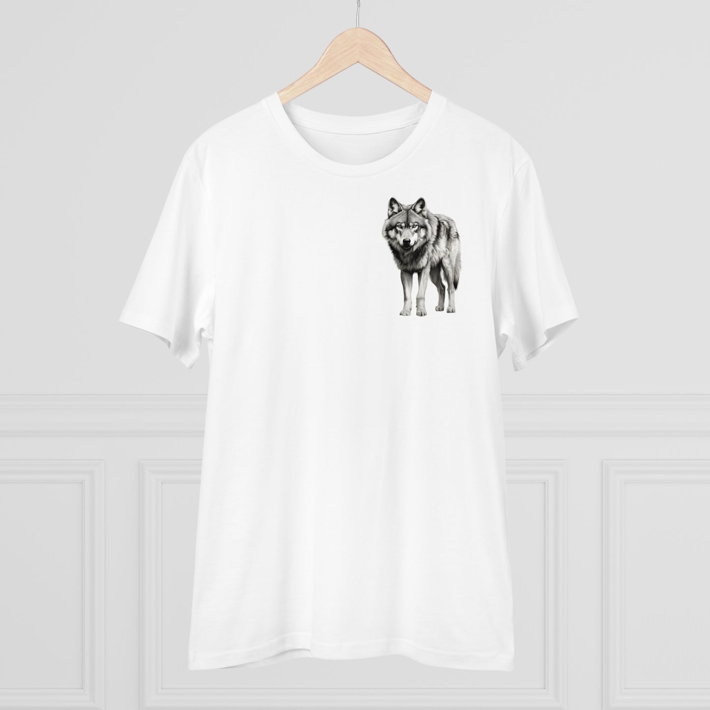 100% Organic Cotton T-shirt - Realistic Design - Wolf - Unisex