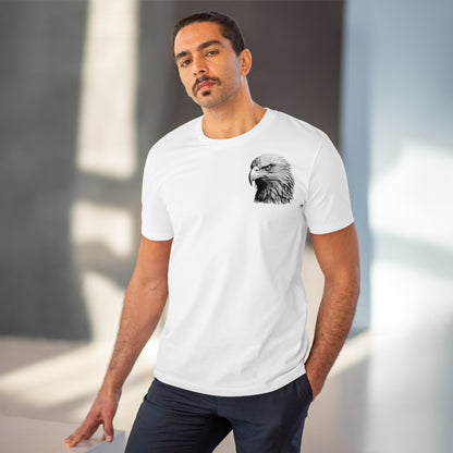 100% Organic Cotton T-shirt - Realistic Design - Eagle Head - Unisex