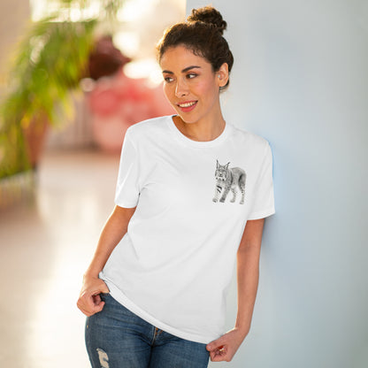 100% Organic Cotton T-shirt - Realistic Design - Lynx - Unisex