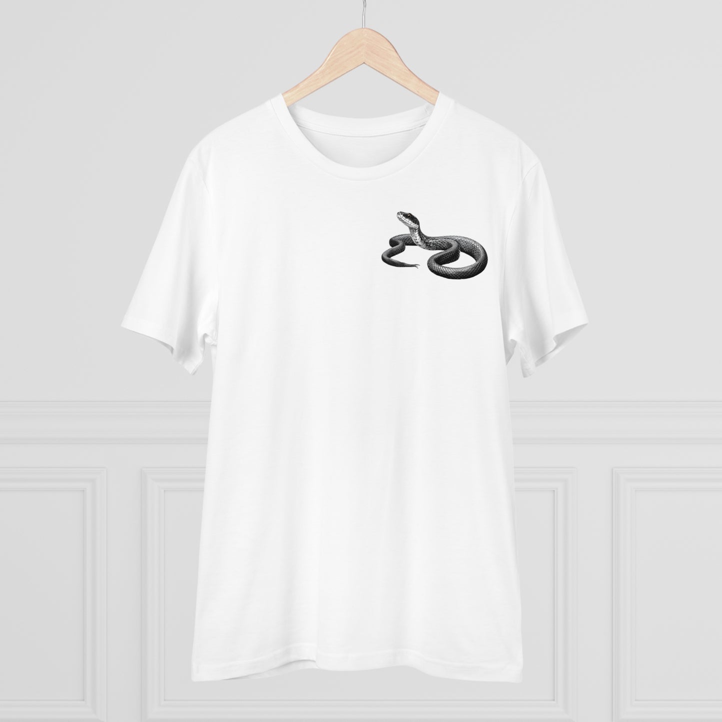 100% Organic Cotton T-shirt - Realistic Design - Snake - Unisex