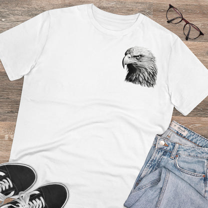 100% Organic Cotton T-shirt - Realistic Design - Eagle Head - Unisex