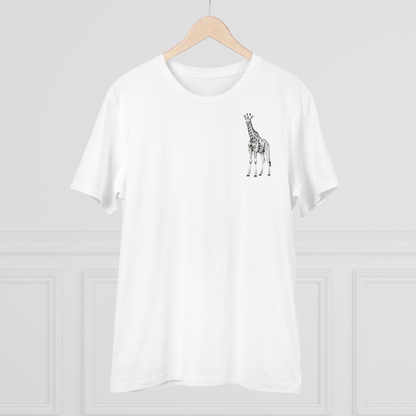 100% Organic Cotton T-shirt - Realistic Design - Giraffe - Unisex