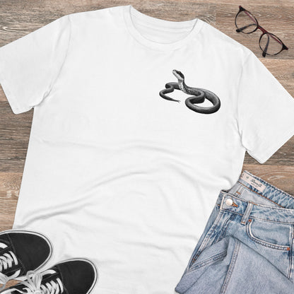 100% Organic Cotton T-shirt - Realistic Design - Snake - Unisex