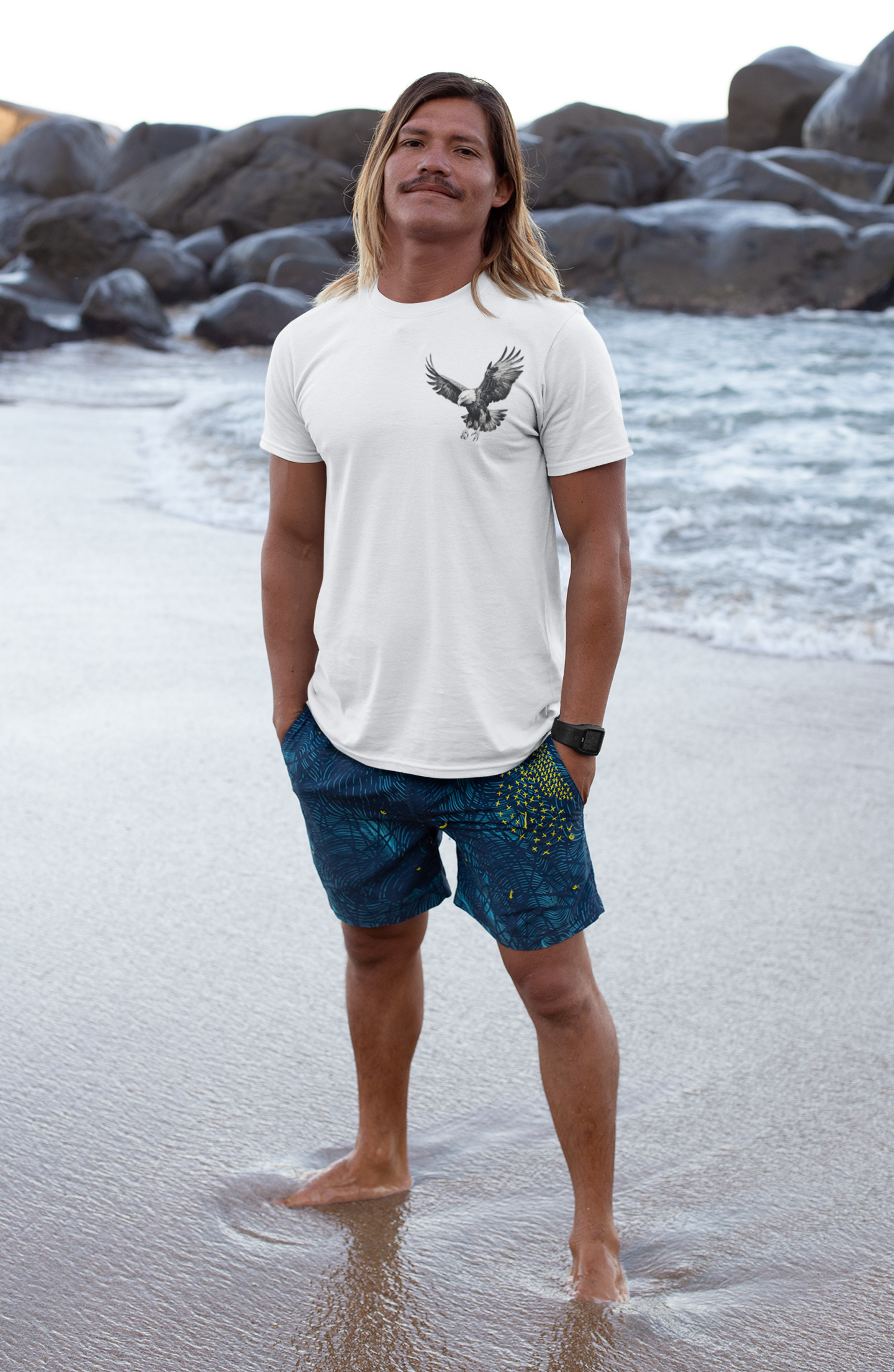 100% Organic Cotton T-shirt - Realistic Design - Eagle - Unisex