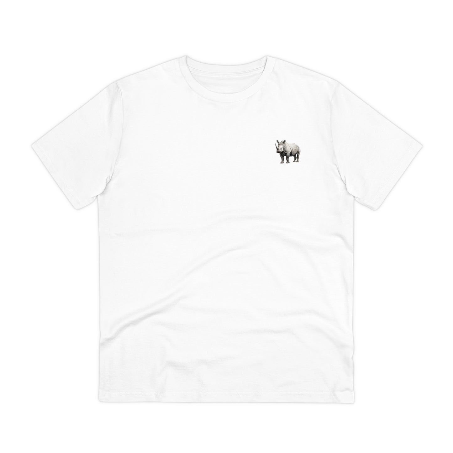 100% Organic Cotton T-shirt - Realistic Design - Rhino - Unisex