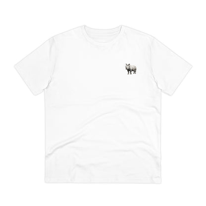 100% Organic Cotton T-shirt - Realistic Design - Rhino - Unisex